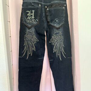 Y2K Angel Wings Jeans